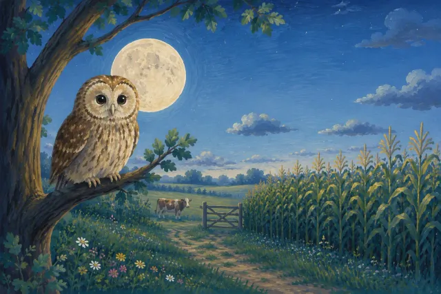 Illustration from The Owl in the Dark